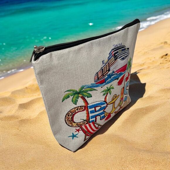 Cruise Life Cosmetic Makeup Zipper Bag - Picture 3 of 4